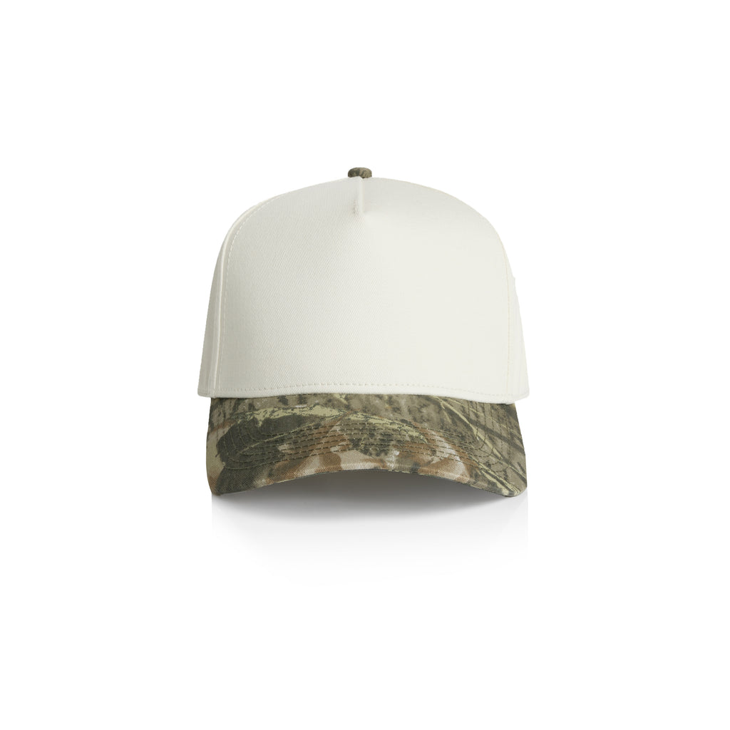 1165C_Frame_Two Tone_Camo_Cap_Natural_Tree_Camo - Custom Printed - Print Blanc