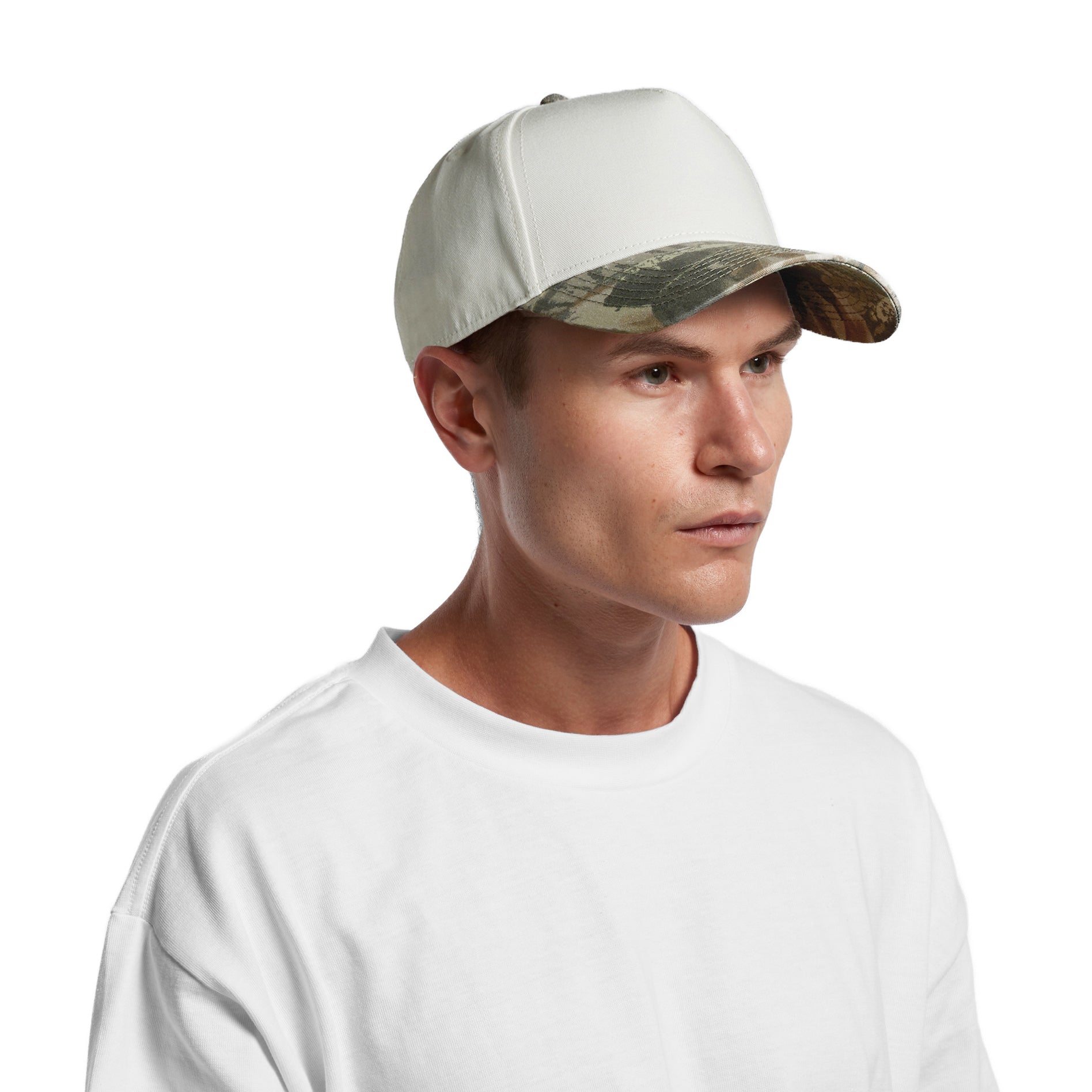 1165C_Frame_Two_Tone_Camo_Cap_Front - Custom Printed - Print Blanc