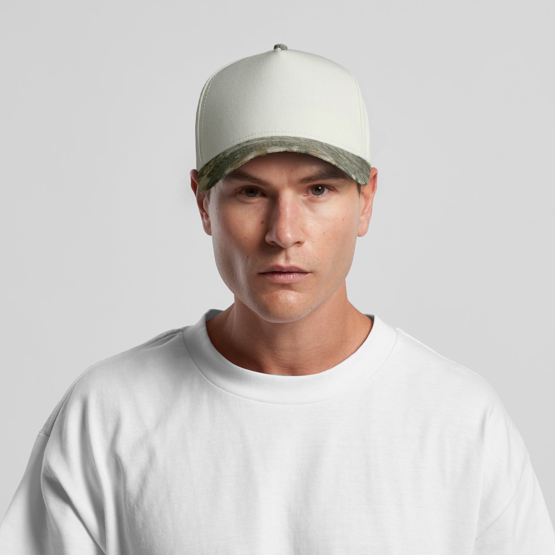 1165C_Frame_Two_Tone_Camo_Cap_Turn - Custom Printed - Print Blanc