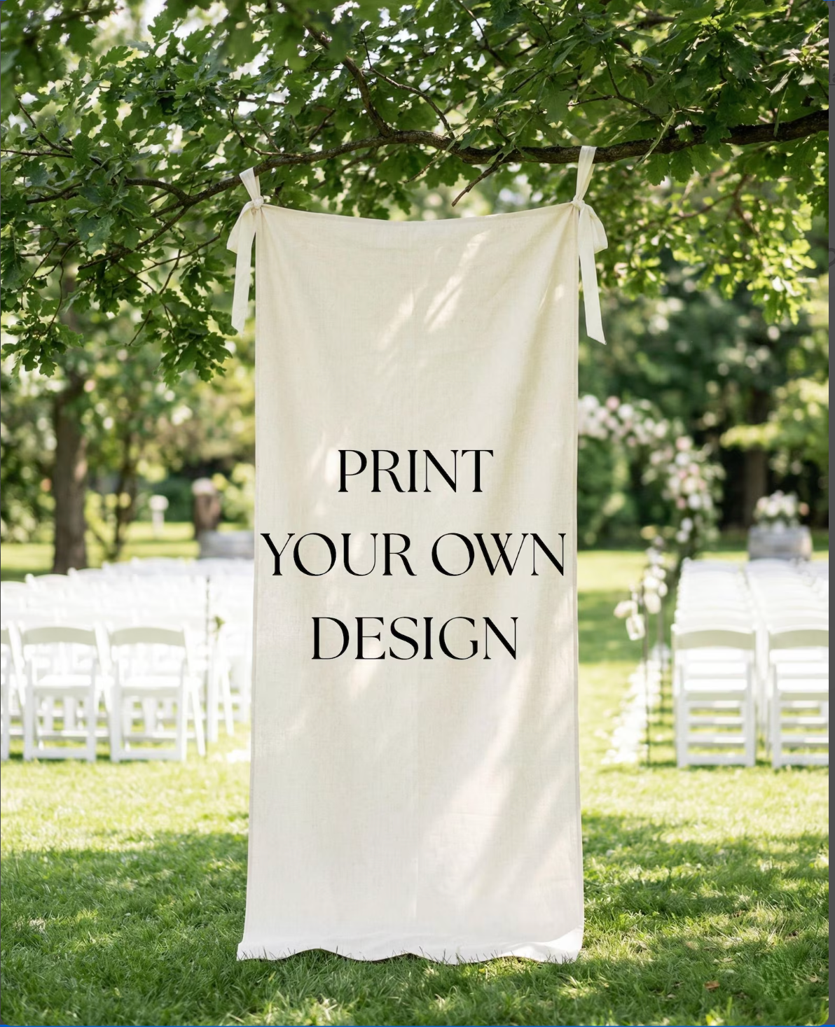 Blank Fabric Banner - Custom Printed - Print Blanc