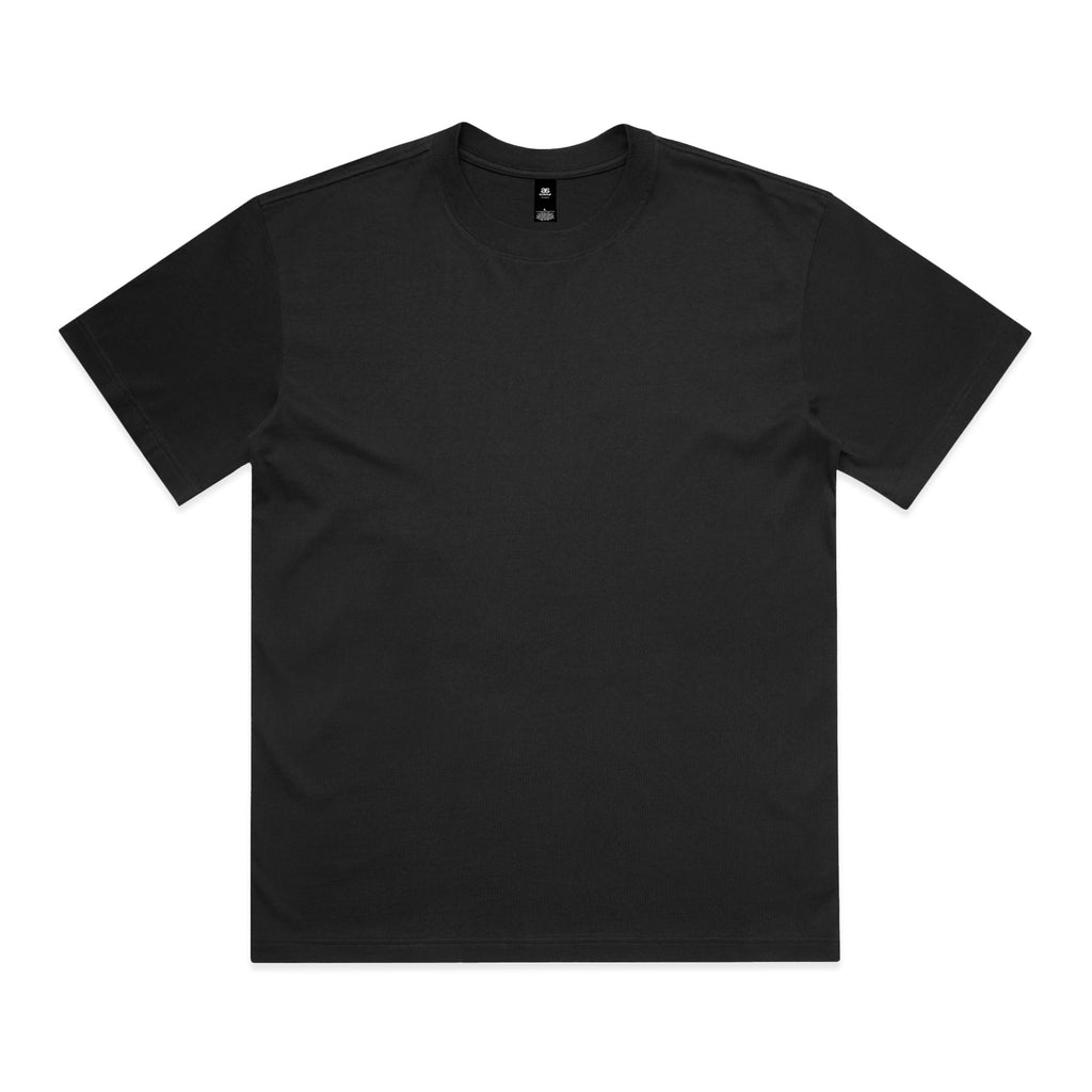 AS Colour Box Tee 5030 - Black Front - Custom Printed - Print Blanc