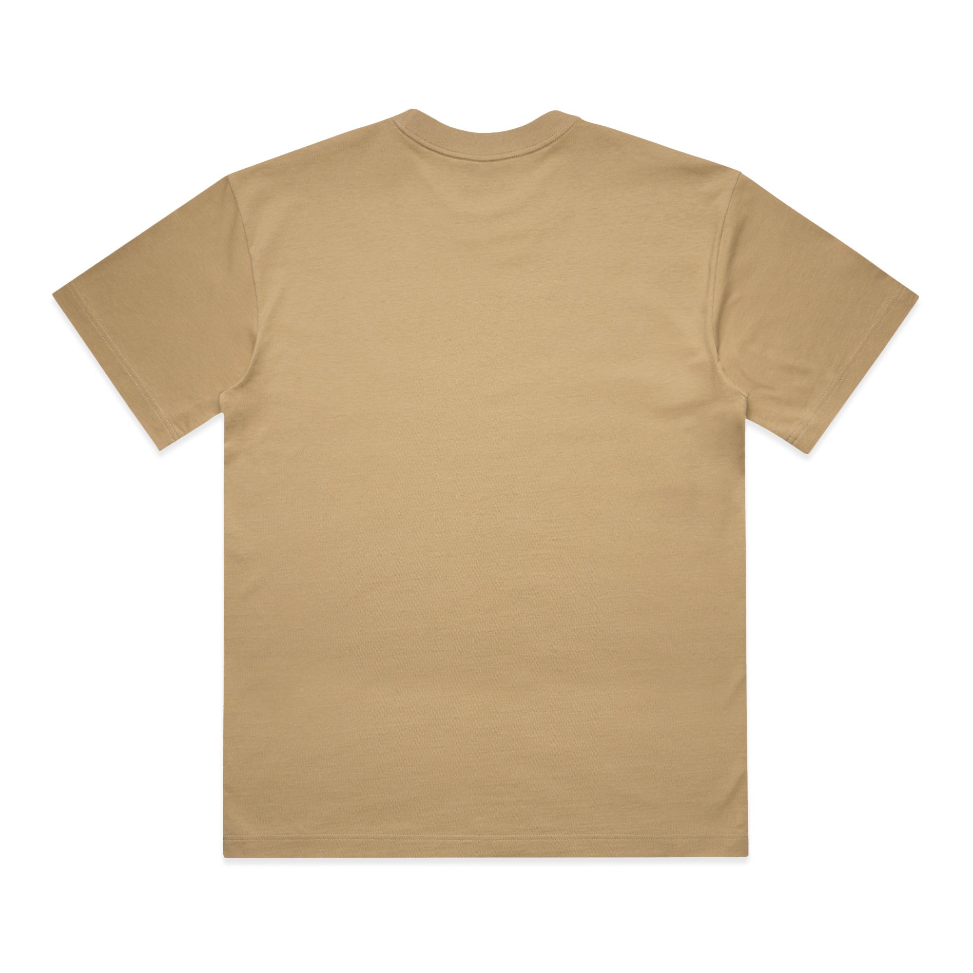 AS Colour Box Tee 5030 - Khaki Back - Custom Printed - Print Blanc