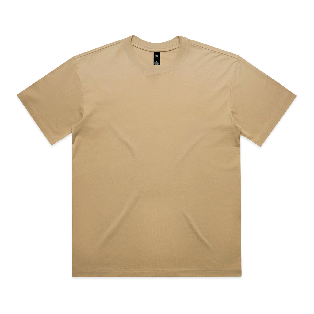 AS Colour Box Tee 5030 - Khaki Front - Custom Printed - Print Blanc