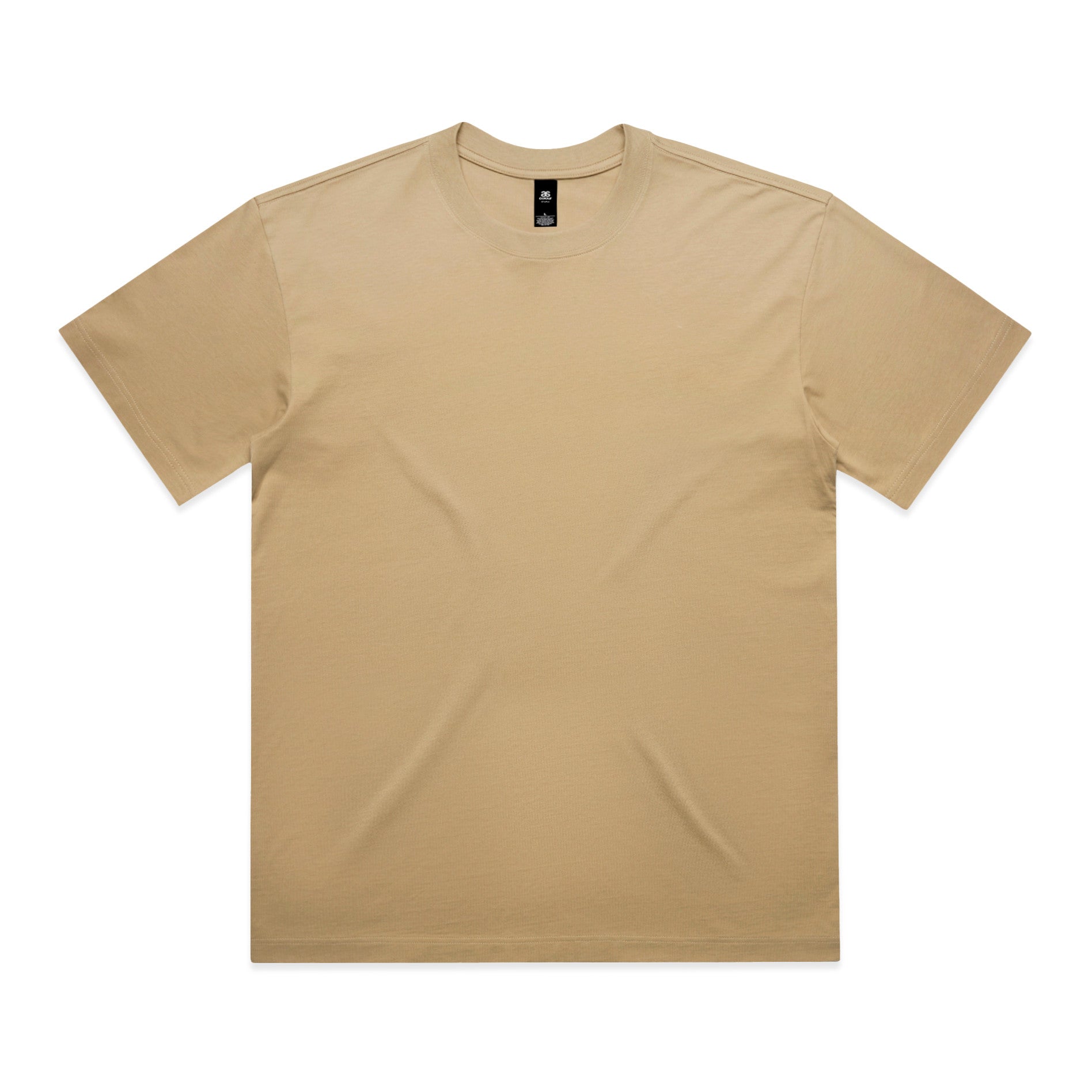AS Colour Box Tee 5030 - Khaki Front - Custom Printed - Print Blanc