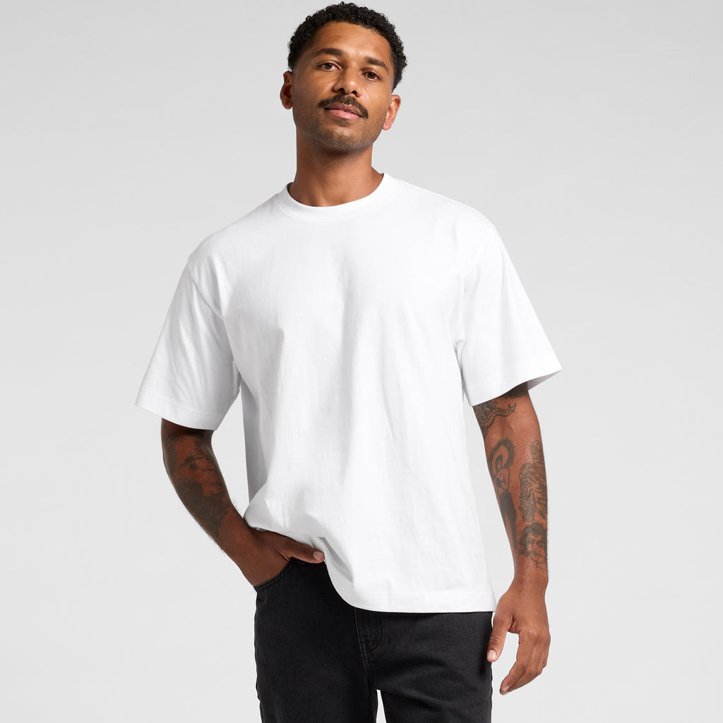 AS Colour Box Tee 5030 - Main Loose - Custom Printed - Print Blanc