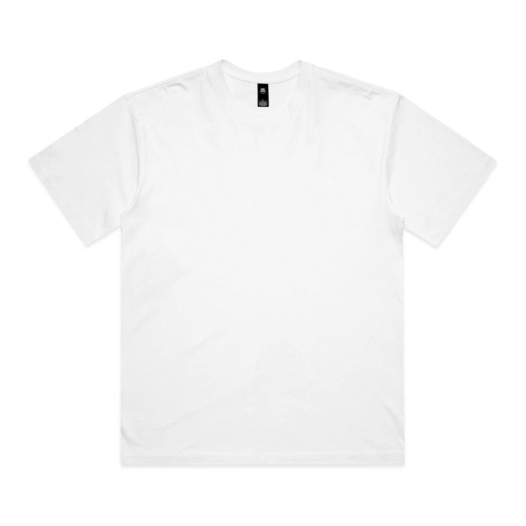 AS Colour Box Tee 5030 - White Front - Custom Printed - Print Blanc
