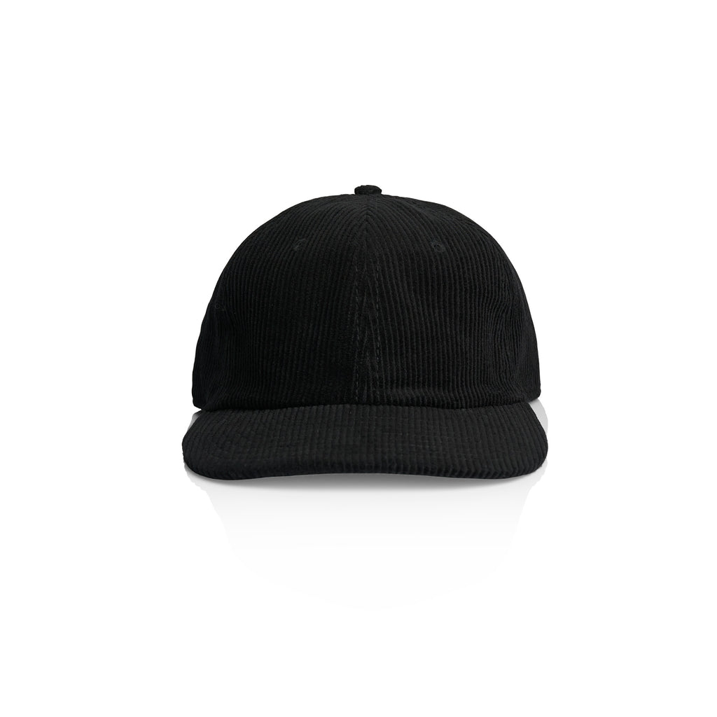 Ascolour Class Cord Cap 1152 Class Cord Cap Black Front Print Blanc 1 - Custom Printed - Print Blanc