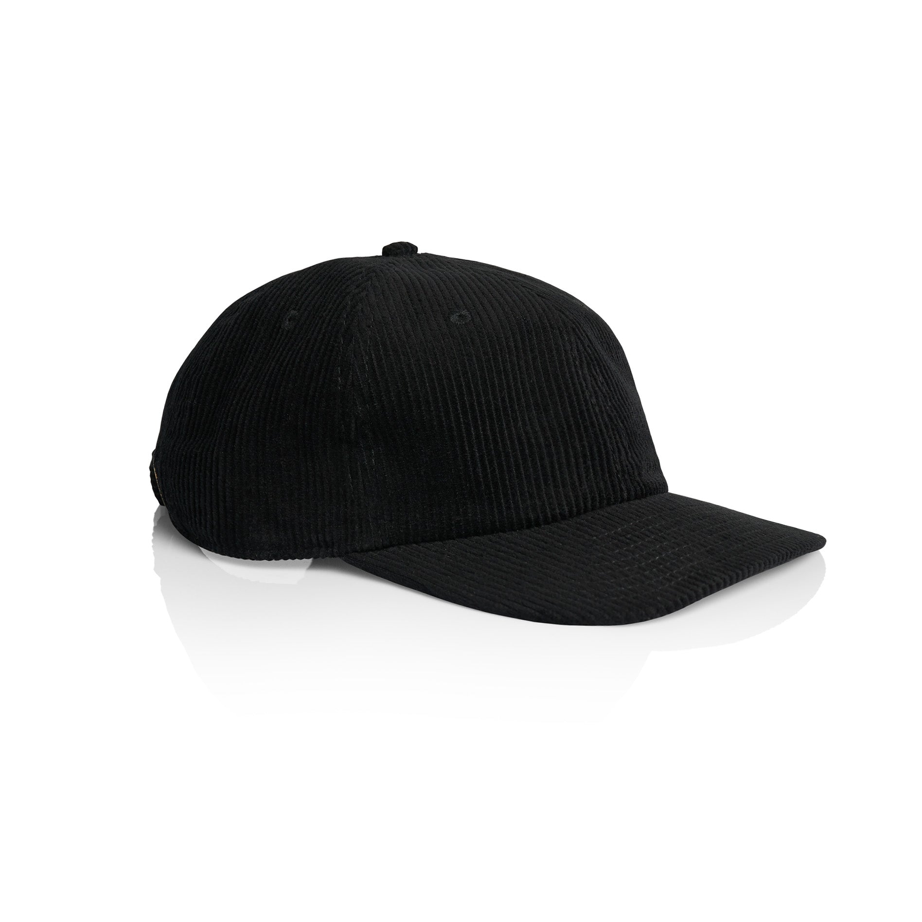 Ascolour Class Cord Cap 1152 Class Cord Cap Black Front - Custom Printed - Print Blanc