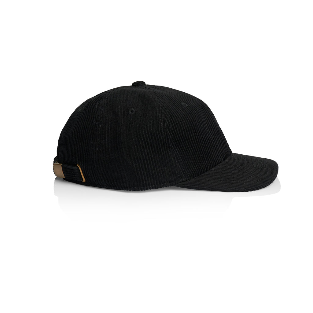 Ascolour Class Cord Cap 1152 Class Cord Cap Black Side - Custom Printed - Print Blanc