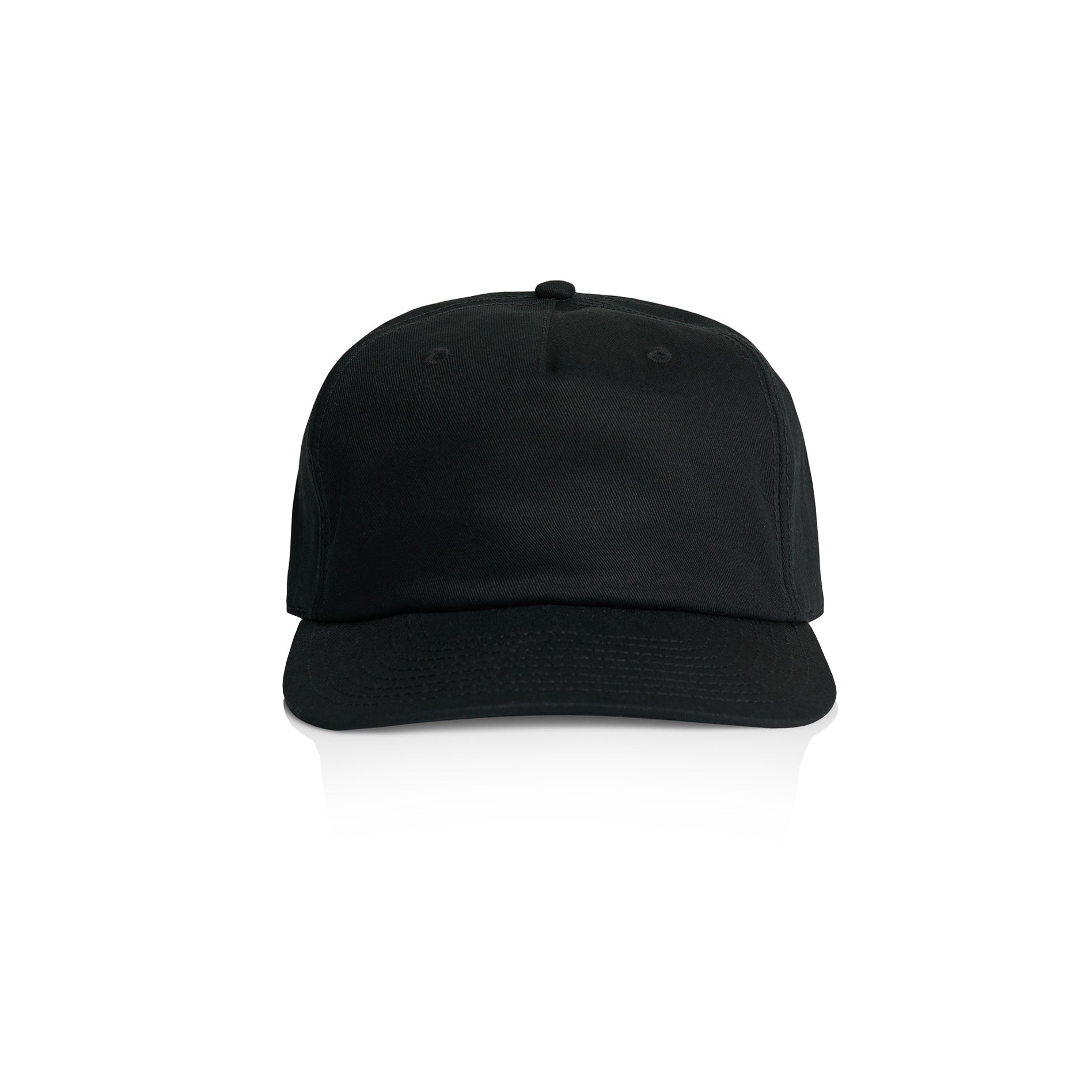 Ascolour Class Five Panel Cap 1153 Class Five Panel Cap Black Front Print Blanc 1 - Custom Printed - Print Blanc