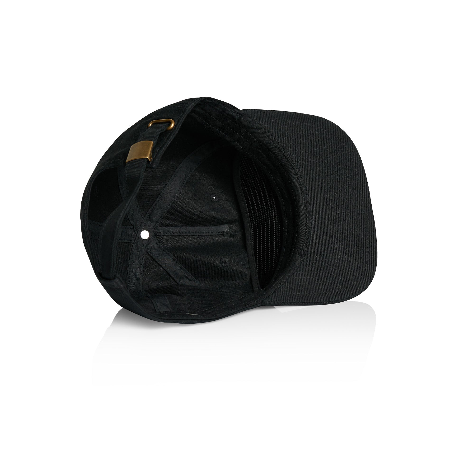 Ascolour Class Five Panel Cap 1153 Class Five Panel Cap Black Inside Side - Custom Printed - Print Blanc