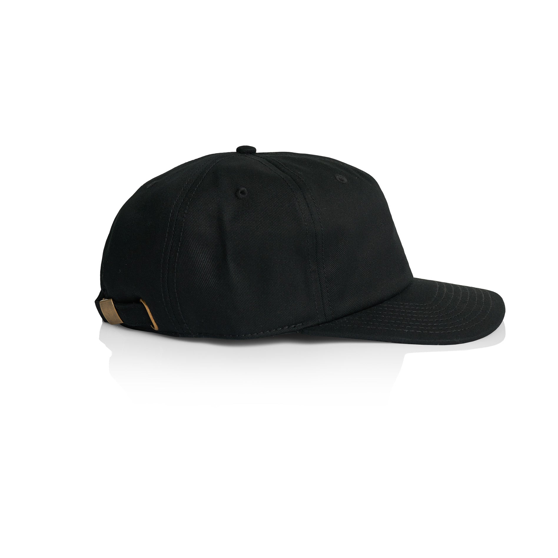 Ascolour Class Five Panel Cap 1153 Class Five Panel Cap Black Side - Custom Printed - Print Blanc