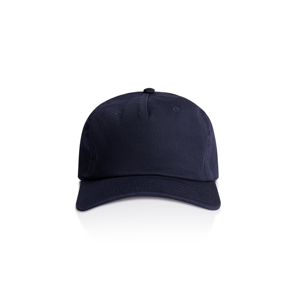 Ascolour Class Five Panel Cap 1153 Class Five Panel Cap Midnight Blue Front Print Blanc 1 - Custom Printed - Print Blanc