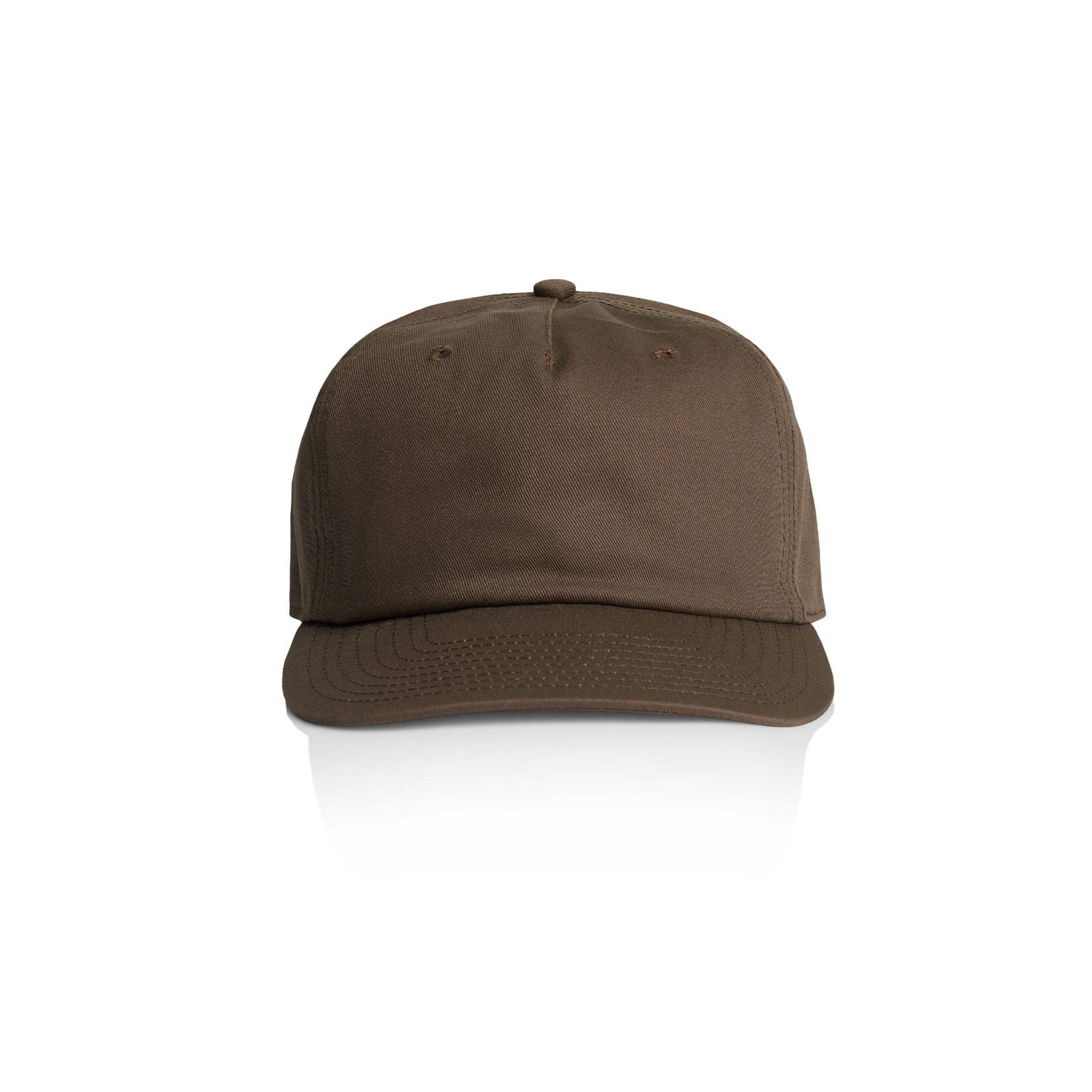 Ascolour Class Five Panel Cap 1153 Class Five Panel Cap Walnut Front Print Blanc 1 - Custom Printed - Print Blanc