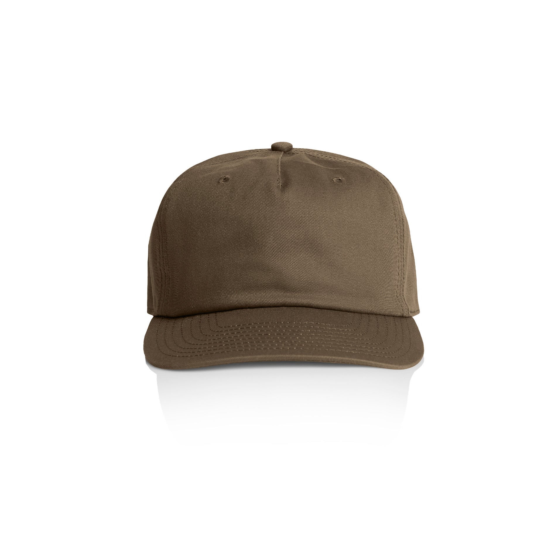 Ascolour Class Five Panel Cap 1153 Class Five Panel Cap Walnut Front - Custom Printed - Print Blanc
