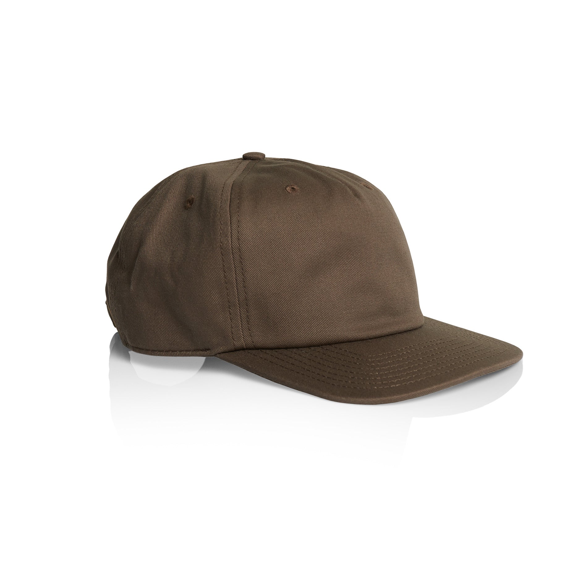 Ascolour Class Five Panel Cap 1153 Class Five Panel Cap Walnut Front - Custom Printed - Print Blanc