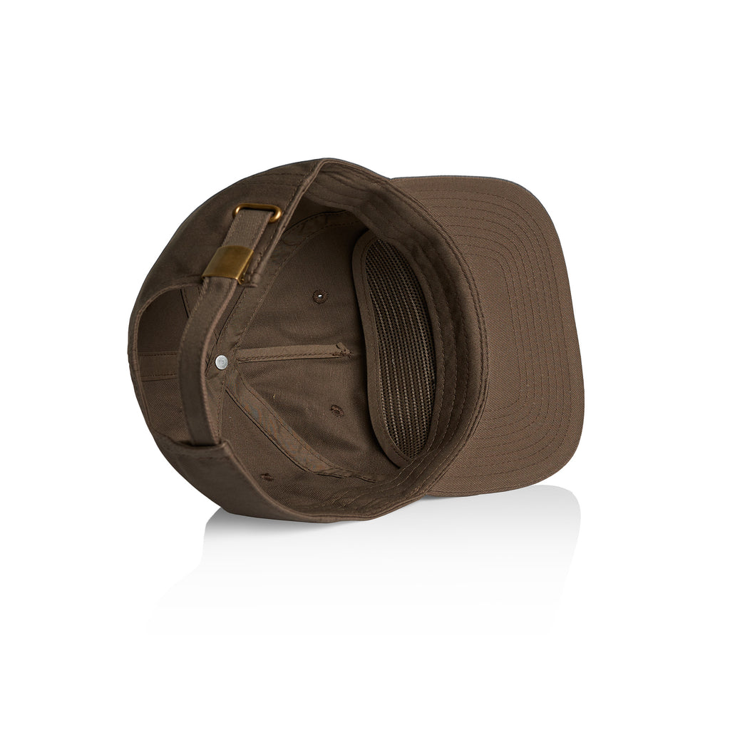 Ascolour Class Five Panel Cap 1153 Class Five Panel Cap Walnut Inside Side - Custom Printed - Print Blanc