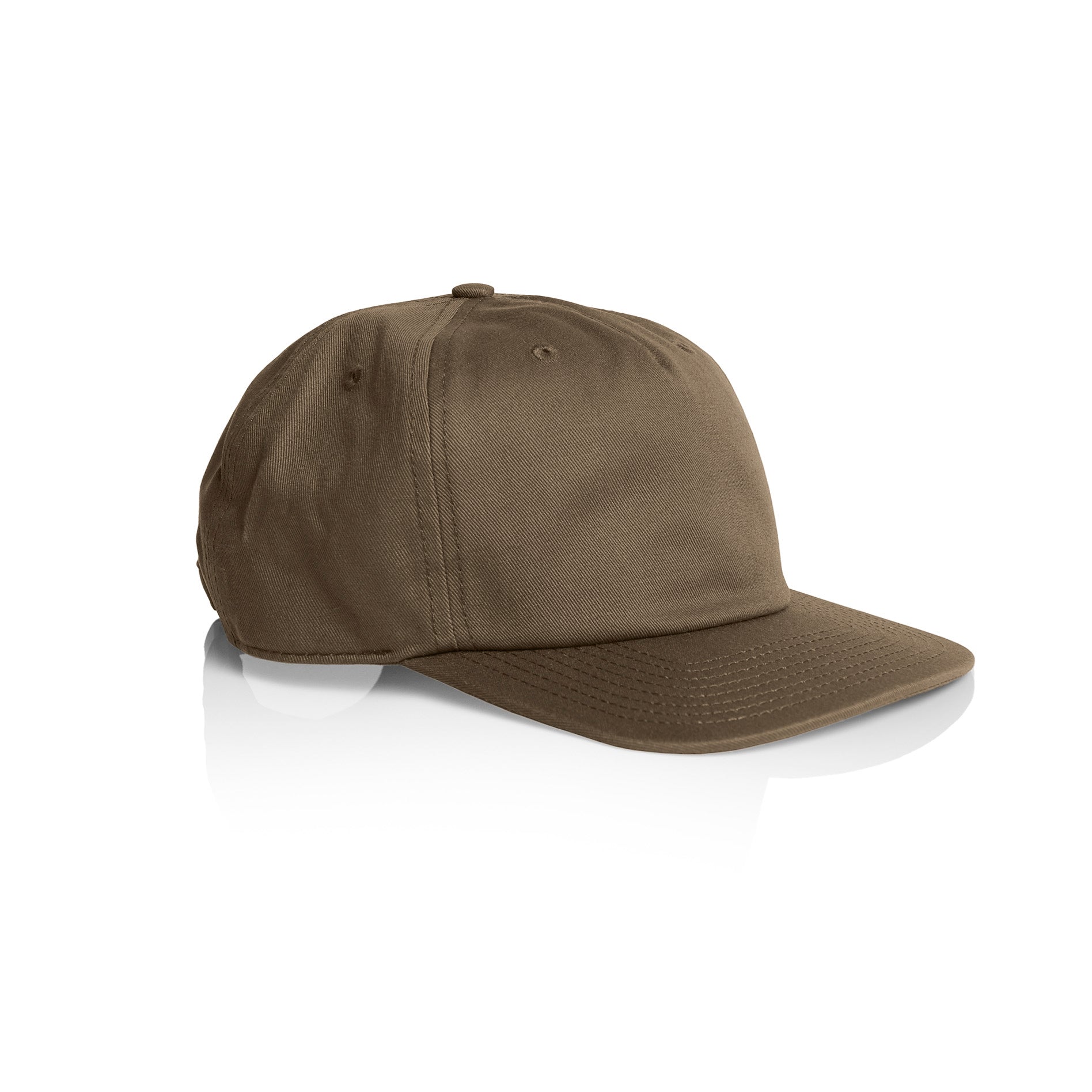 Ascolour Class Five Panel Cap 1153 Class Five Panel Cap Walnut Side - Custom Printed - Print Blanc