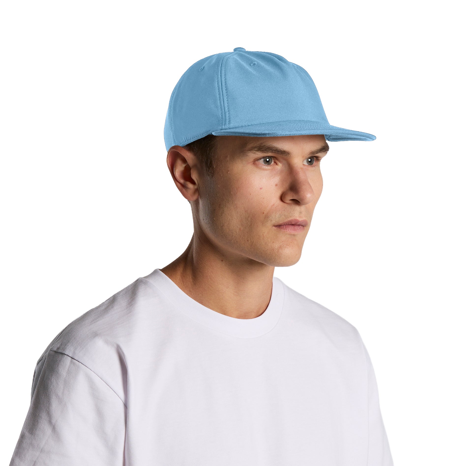 Ascolour Class Performance Cap 1155 Class Performance Cap Main Carolina Blue Front - Custom Printed - Print Blanc