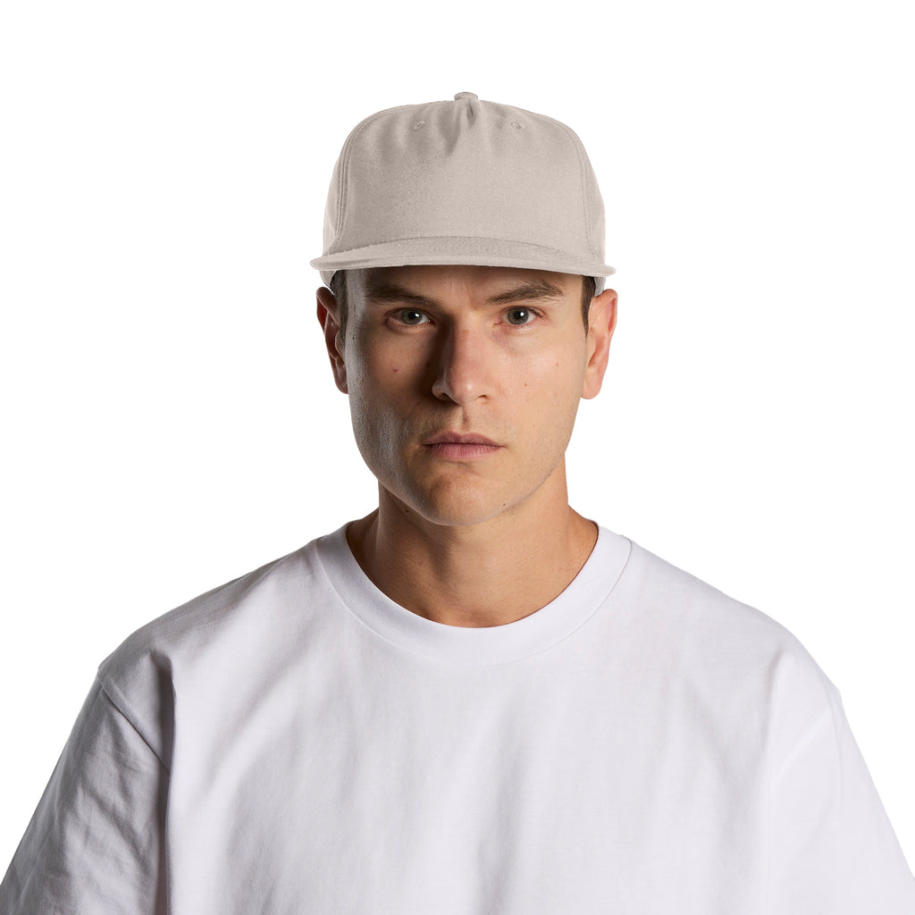 Ascolour Class Performance Cap 1155 Class Performance Cap Turn Bone Front - Custom Printed - Print Blanc
