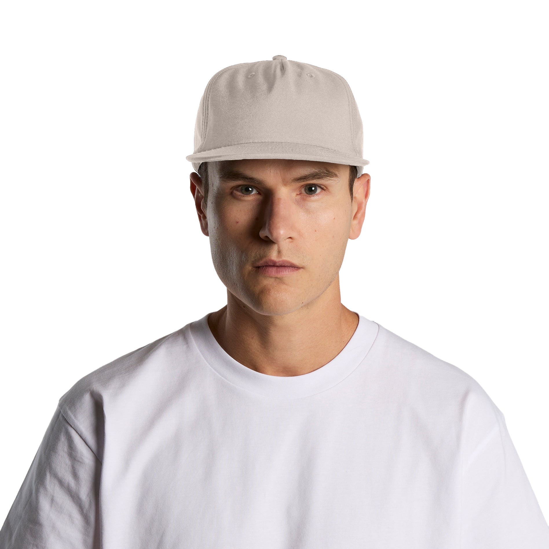 Ascolour Class Performance Cap 1155 Class Performance Cap Turn Bone Front - Custom Printed - Print Blanc