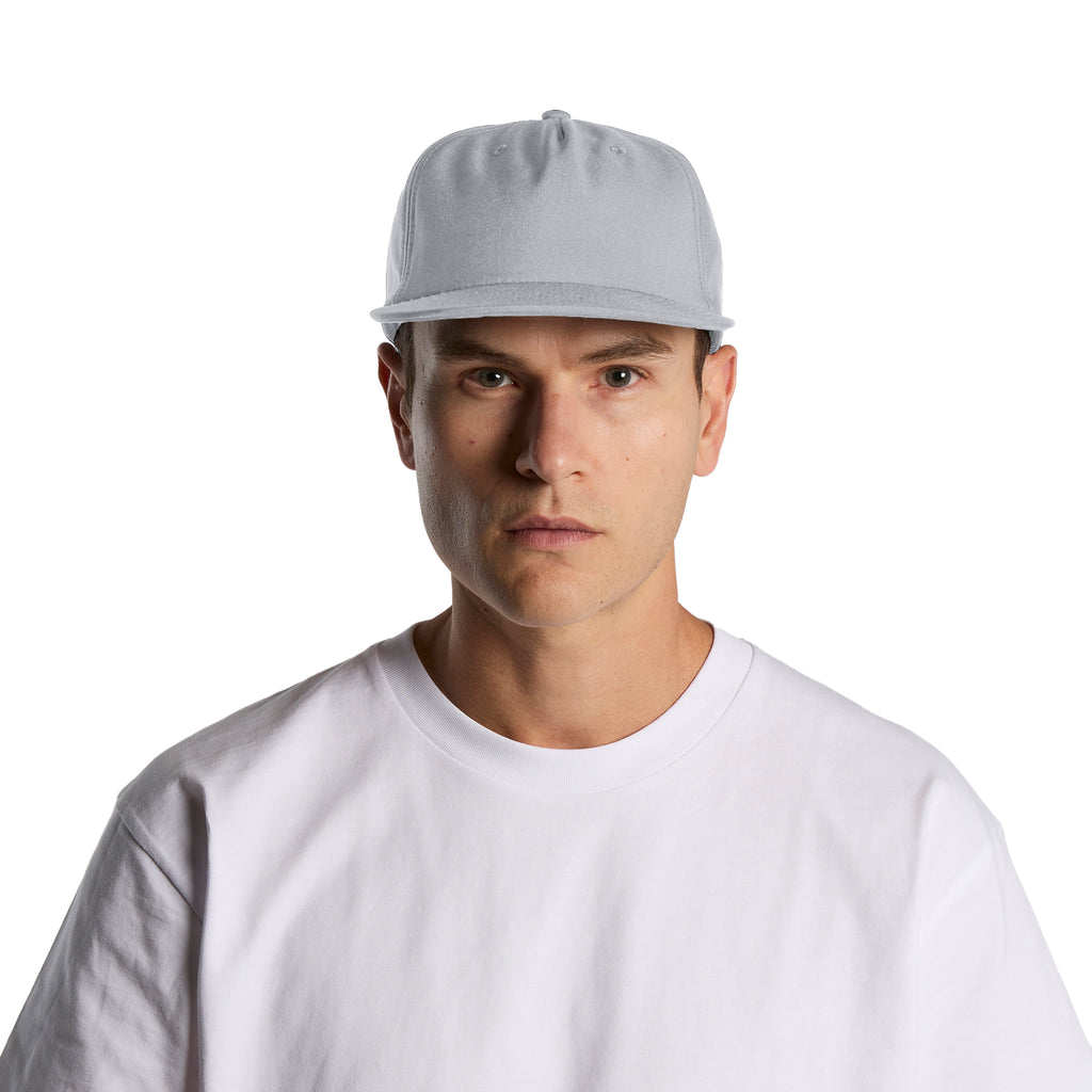 Ascolour Class Performance Cap 1155 Class Performance Cap Turn Smoke Front - Custom Printed - Print Blanc