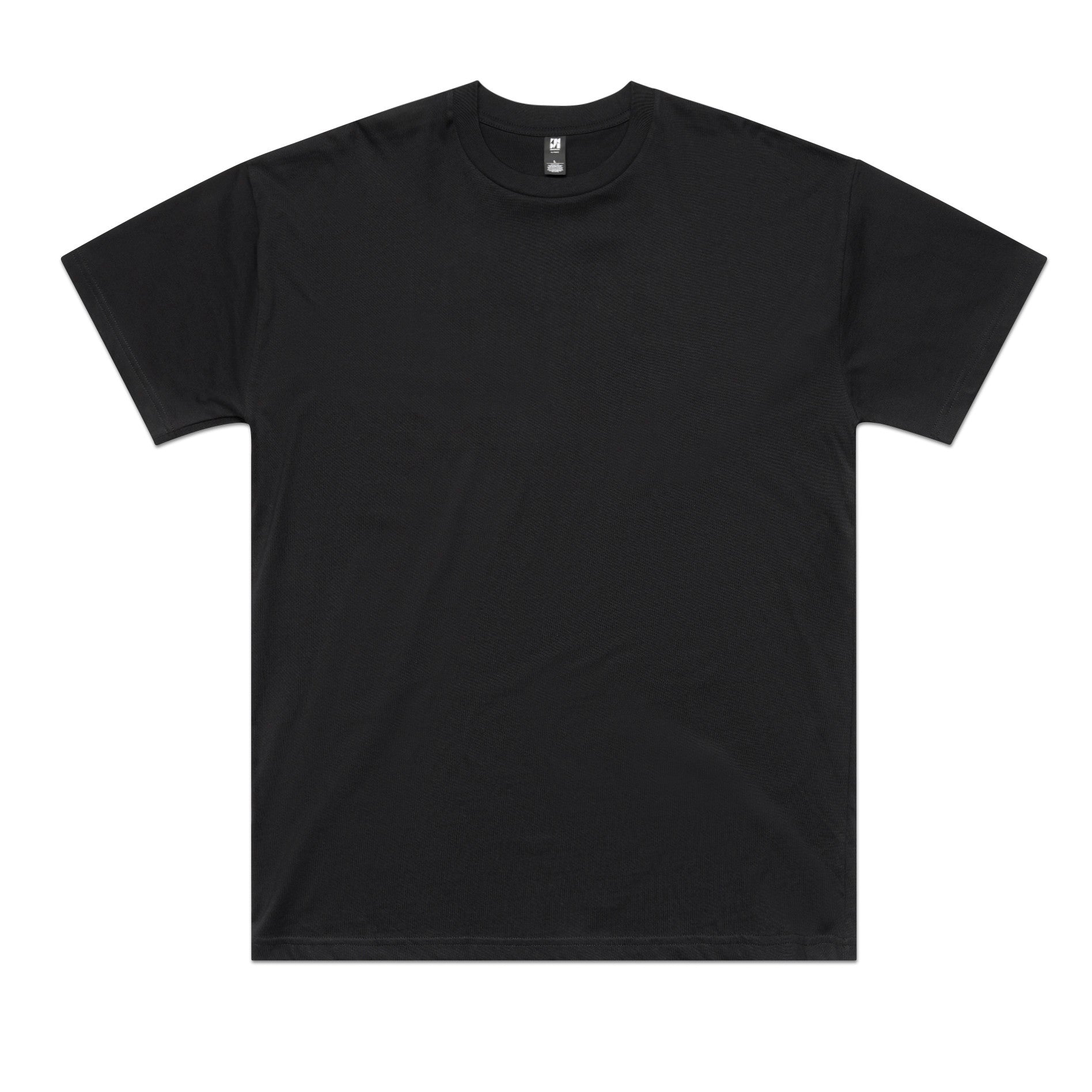 AS Colour Classic Oversized Tee 5069 - Black Front - Custom Printed - Print Blanc