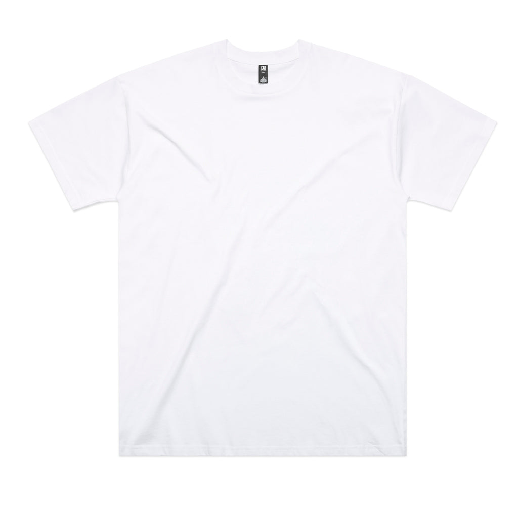 AS Colour Classic Oversized Tee 5069 - White Front - Custom Printed - Print Blanc