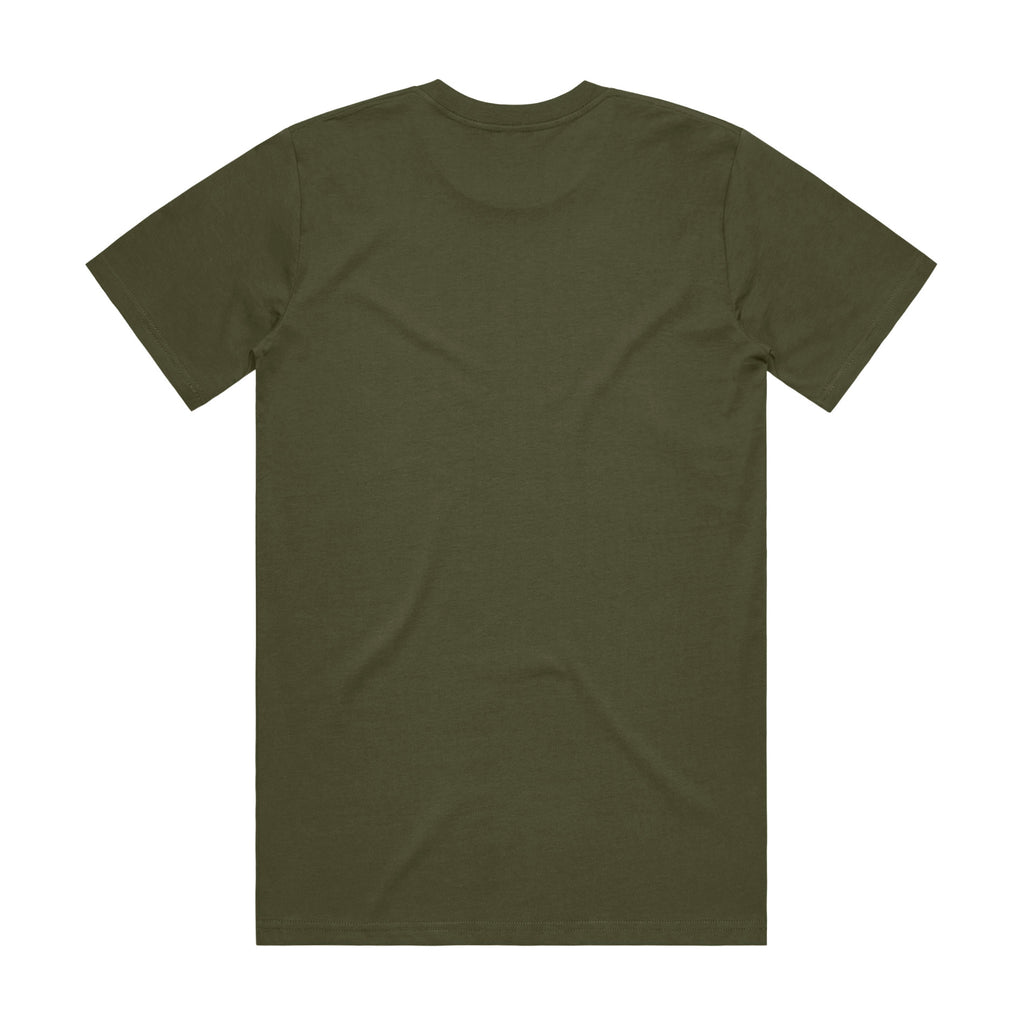 AS Colour Classic Tee 5026 - Army Back - Custom Printed - Print Blanc