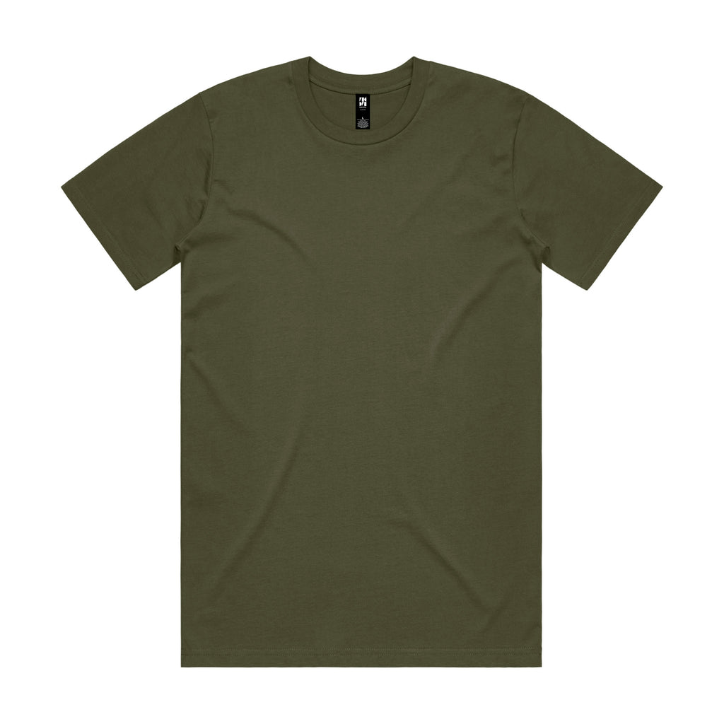 AS Colour Classic Tee 5026 - Army Front - Custom Printed - Print Blanc