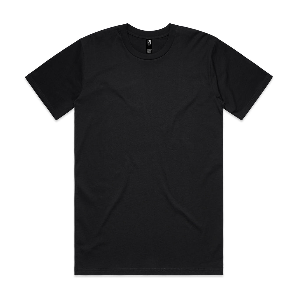 AS Colour Classic Tee 5026 - Black Front - Custom Printed - Print Blanc