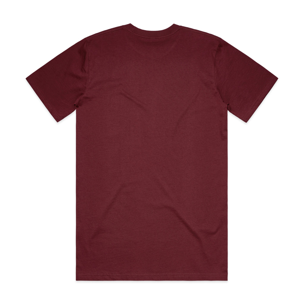 AS Colour Classic Tee 5026 - Burgundy Back - Custom Printed - Print Blanc