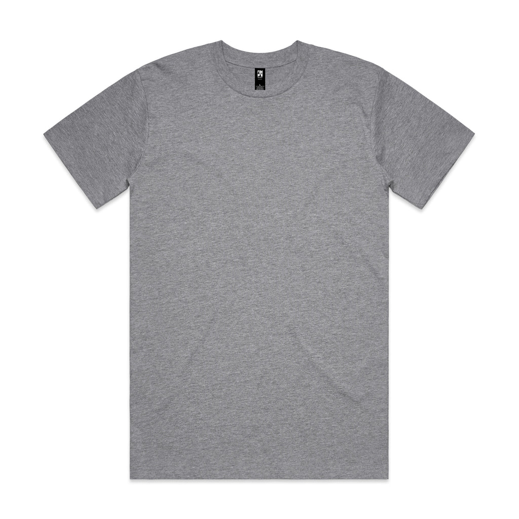 AS Colour Classic Tee 5026 - Grey Marle Front - Custom Printed - Print Blanc
