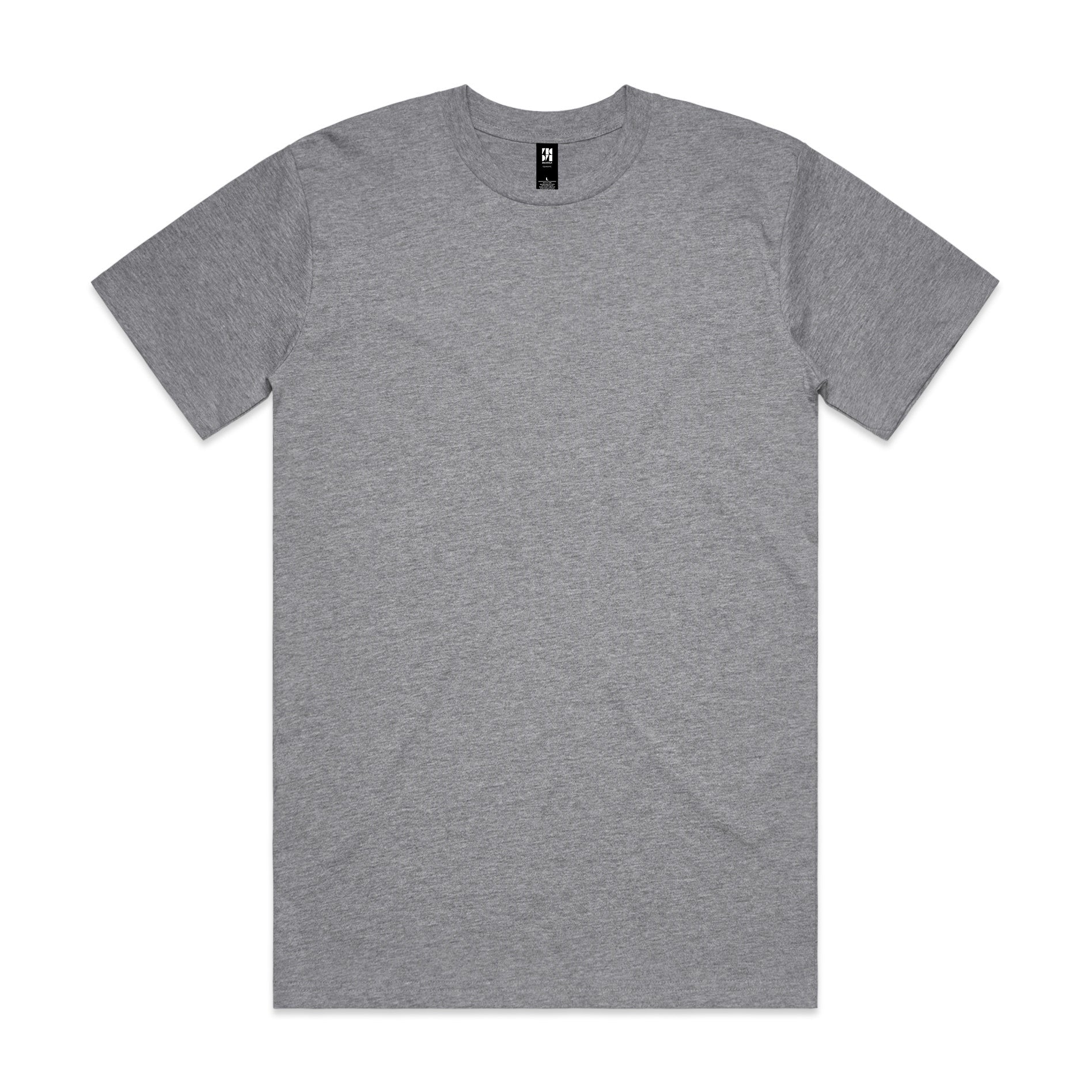 AS Colour Classic Tee 5026 - Grey Marle Front - Custom Printed - Print Blanc