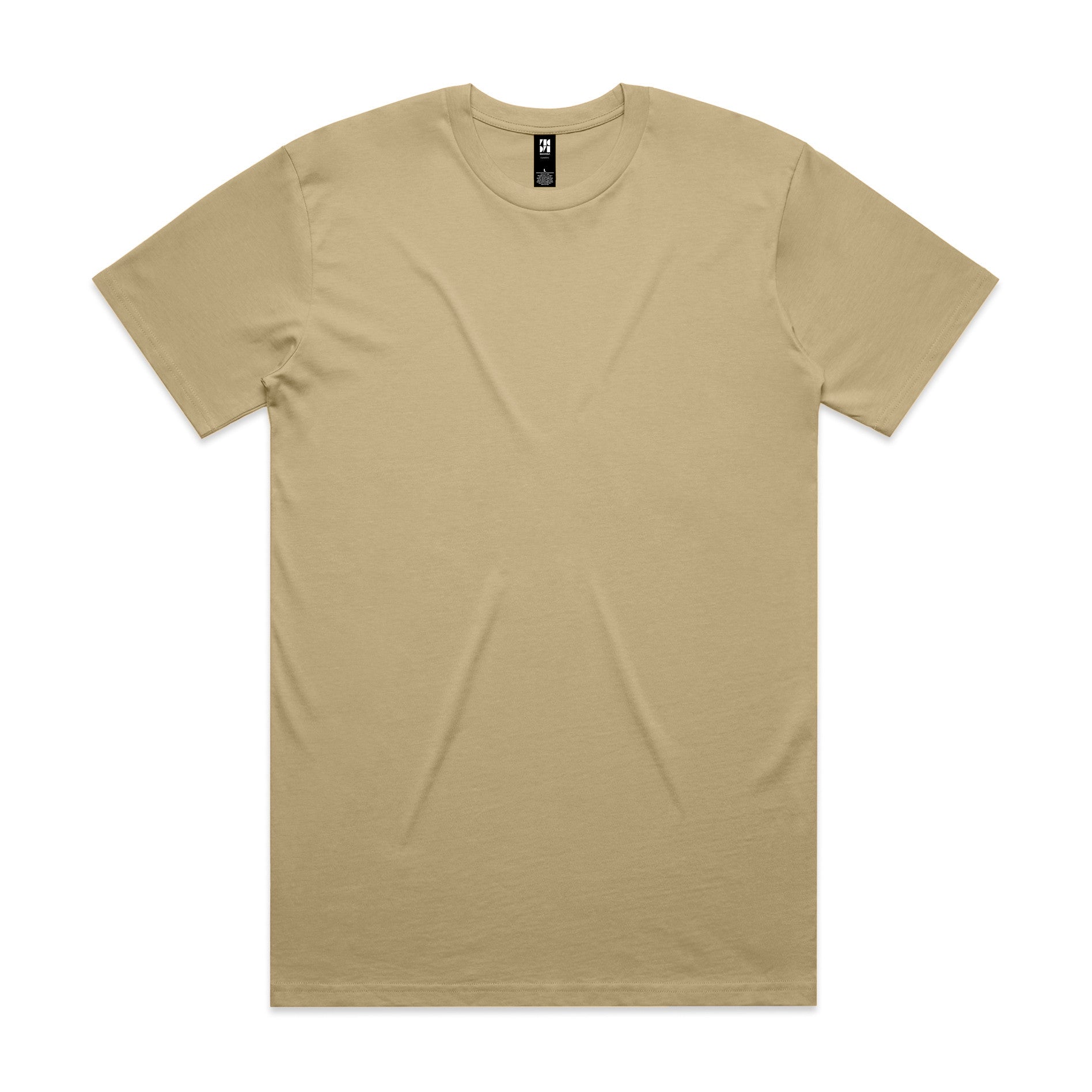 AS Colour Classic Tee 5026 - Khaki Front - Custom Printed - Print Blanc