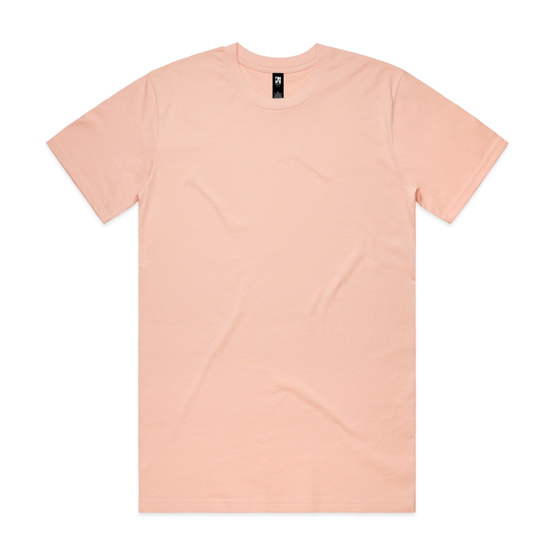 AS Colour Classic Tee 5026 - Pale Pink Front - Custom Printed - Print Blanc