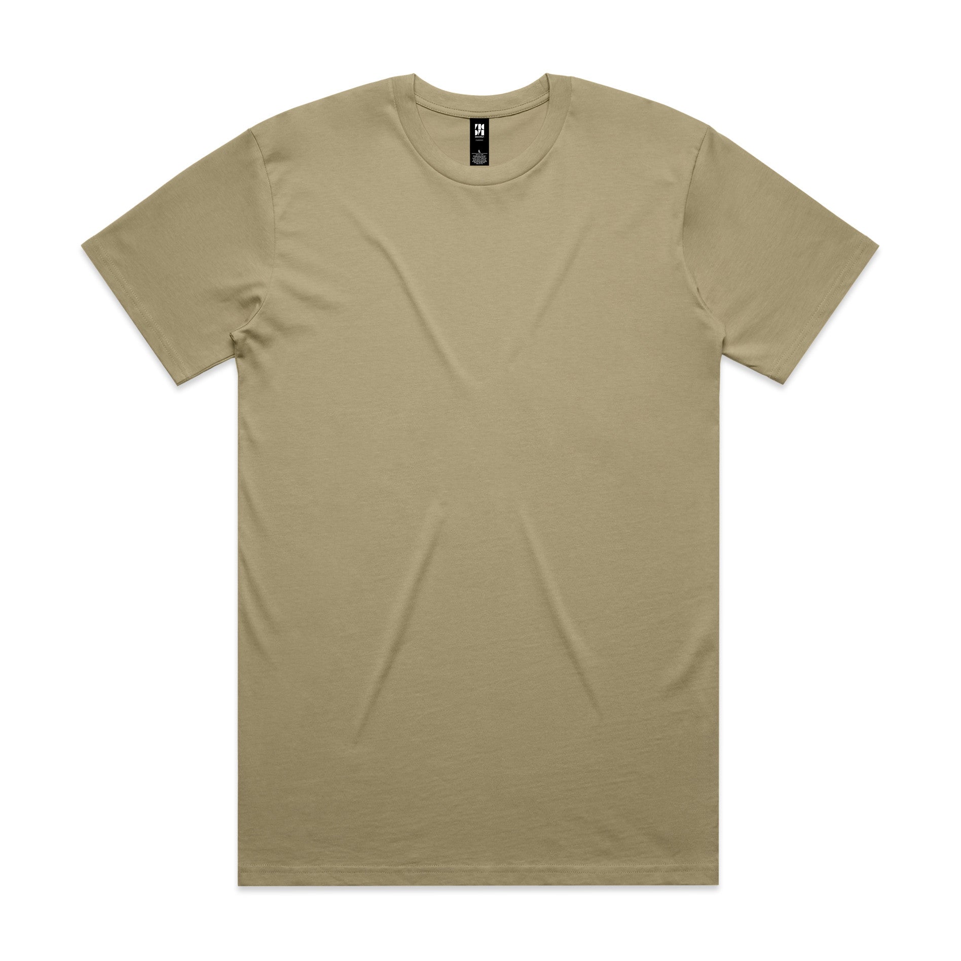 AS Colour Classic Tee 5026 - Safari Front - Custom Printed - Print Blanc
