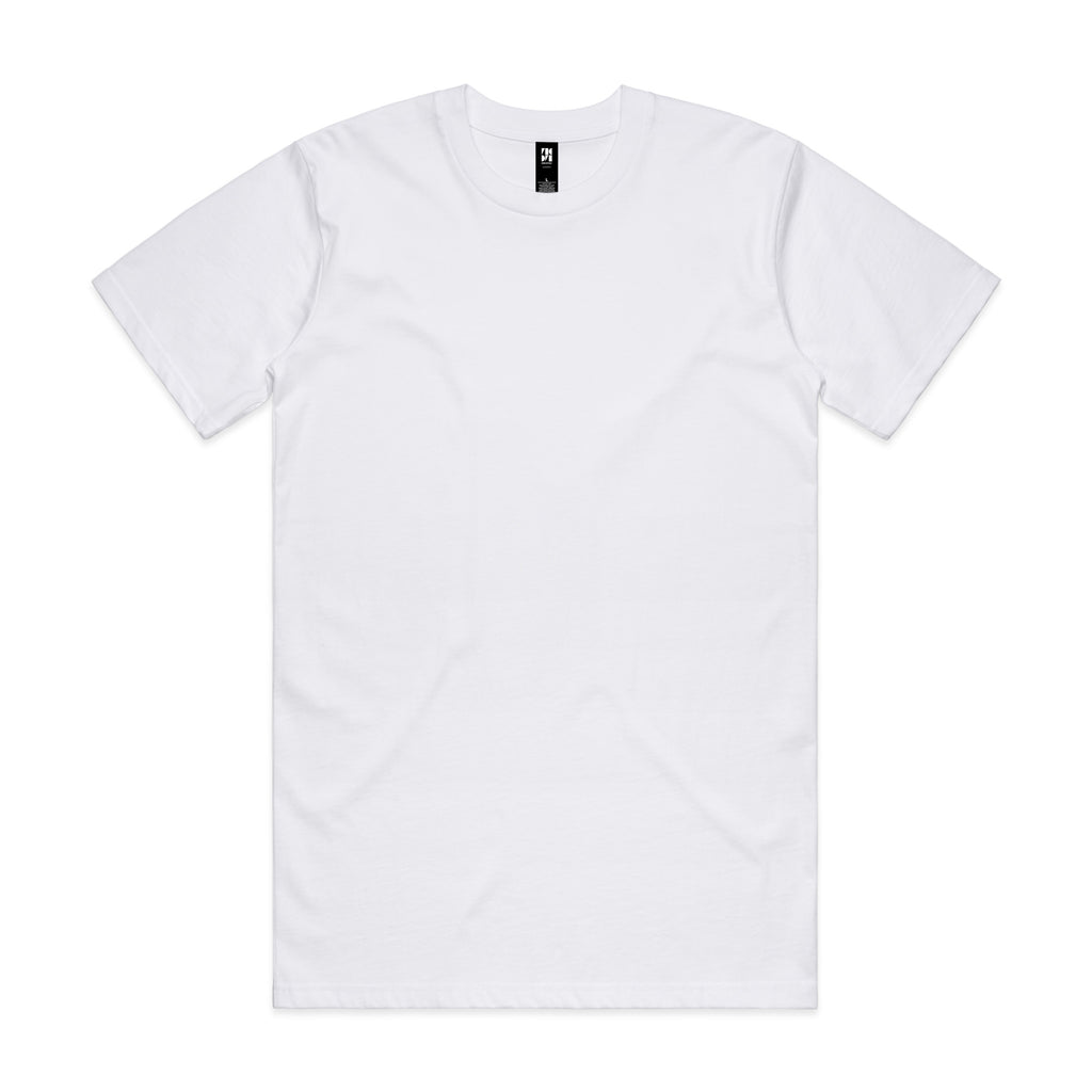 AS Colour Classic Tee 5026 - White Front - Custom Printed - Print Blanc