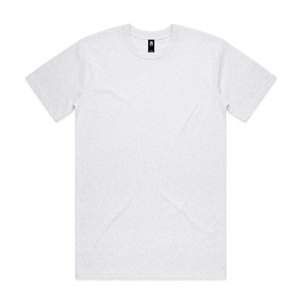 AS Colour Classic Tee 5026 - White Marle Front - Custom Printed - Print Blanc
