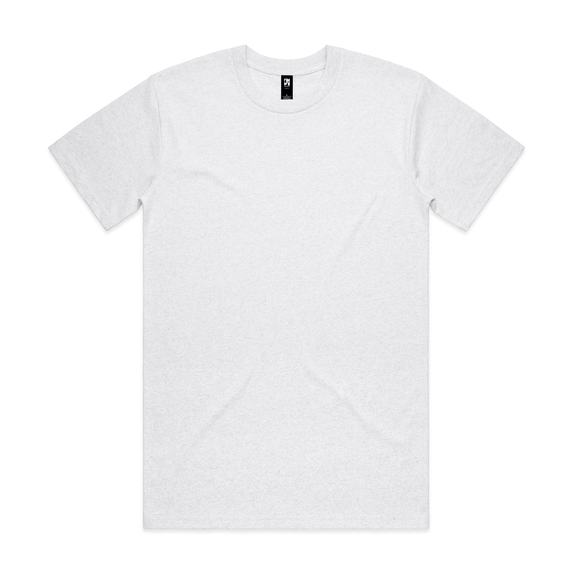 AS Colour Classic Tee 5026 - White Marle Front - Custom Printed - Print Blanc
