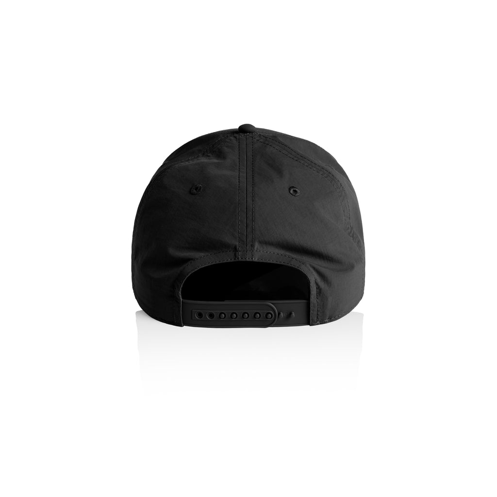 Ascolour Frame Nylon Cap 1162 Frame Nylon Cap Black Back - Custom Printed - Print Blanc