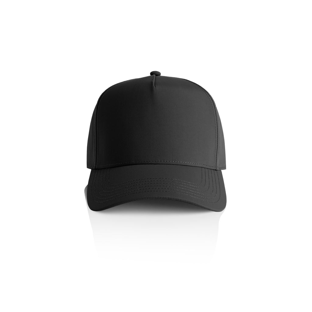Ascolour Frame Nylon Cap 1162 Frame Nylon Cap Black Front - Custom Printed - Print Blanc