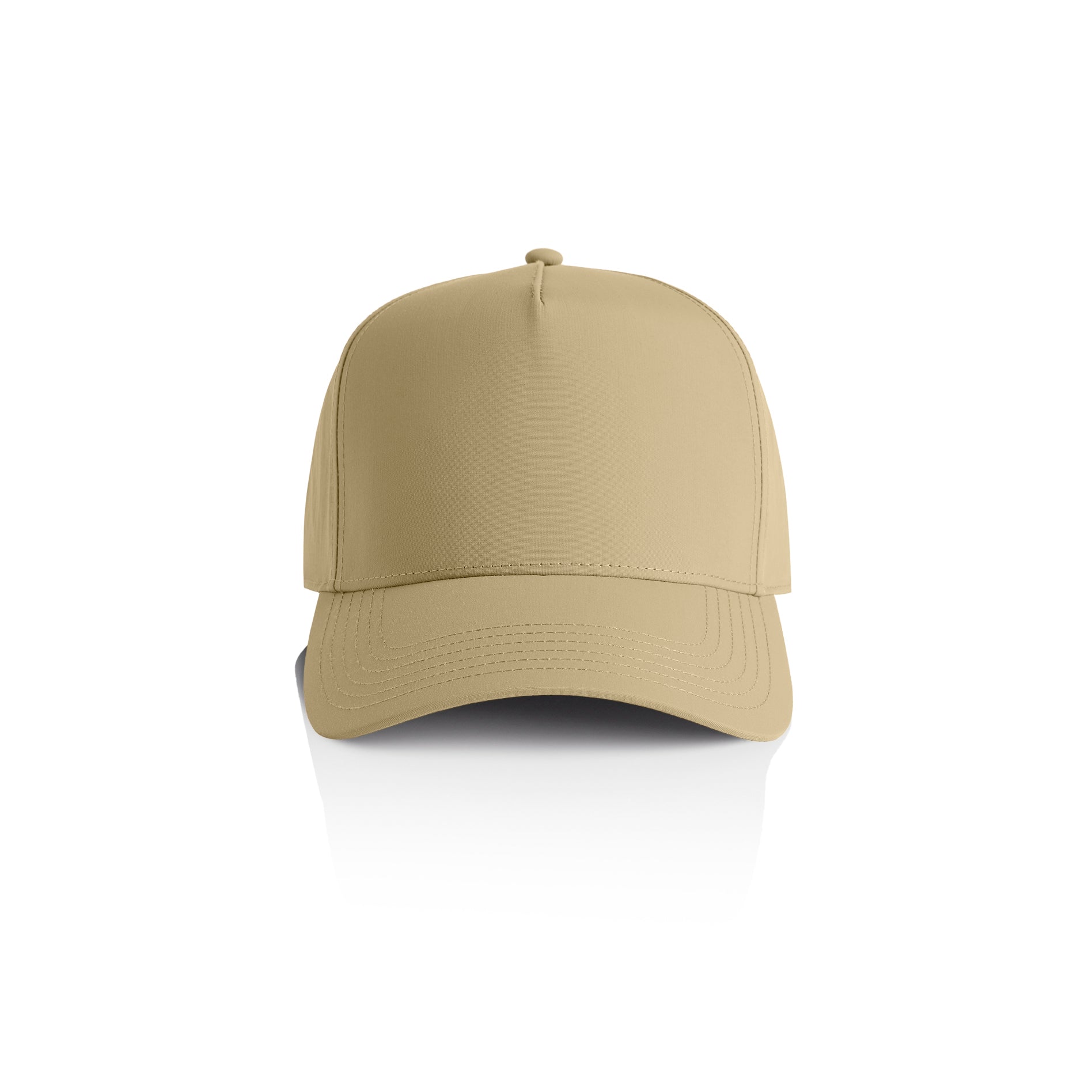 Ascolour Frame Nylon Cap 1162 Frame Nylon Cap Khaki Front - Custom Printed - Print Blanc