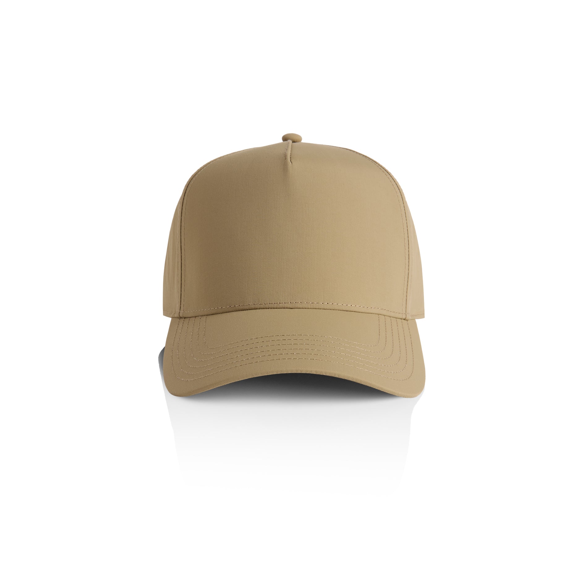 Ascolour Frame Nylon Cap 1162 Frame Nylon Cap Khaki Front - Custom Printed - Print Blanc