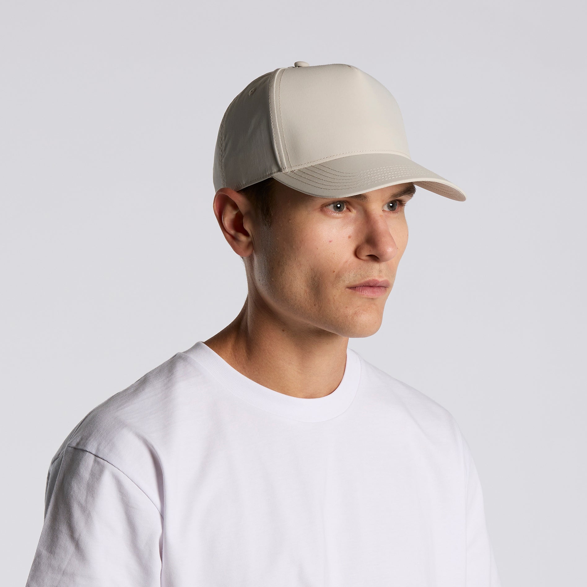 Ascolour Frame Nylon Cap 1162 Frame Nylon Cap Main Front - Custom Printed - Print Blanc