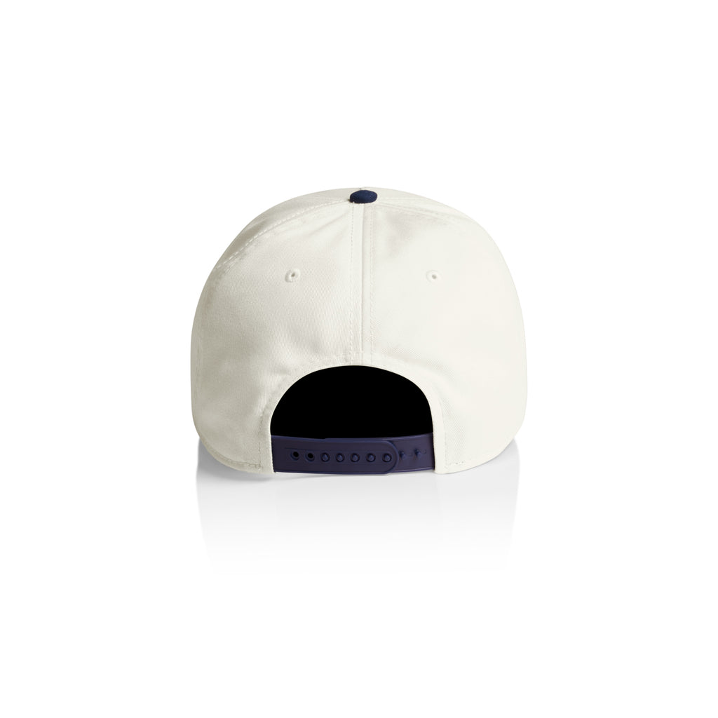 Ascolour Frame Two Tone Cap 1165 Frame Two Tone Cap Natural Midnight Back - Custom Printed - Print Blanc
