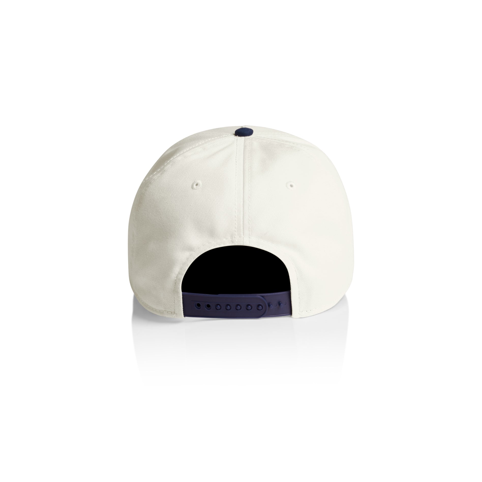 Ascolour Frame Two Tone Cap 1165 Frame Two Tone Cap Natural Midnight Back - Custom Printed - Print Blanc