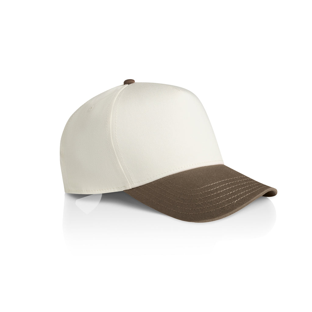 Ascolour Frame Two Tone Cap 1165 Two Tone Frame Cap Natural Walnut Side - Custom Printed - Print Blanc