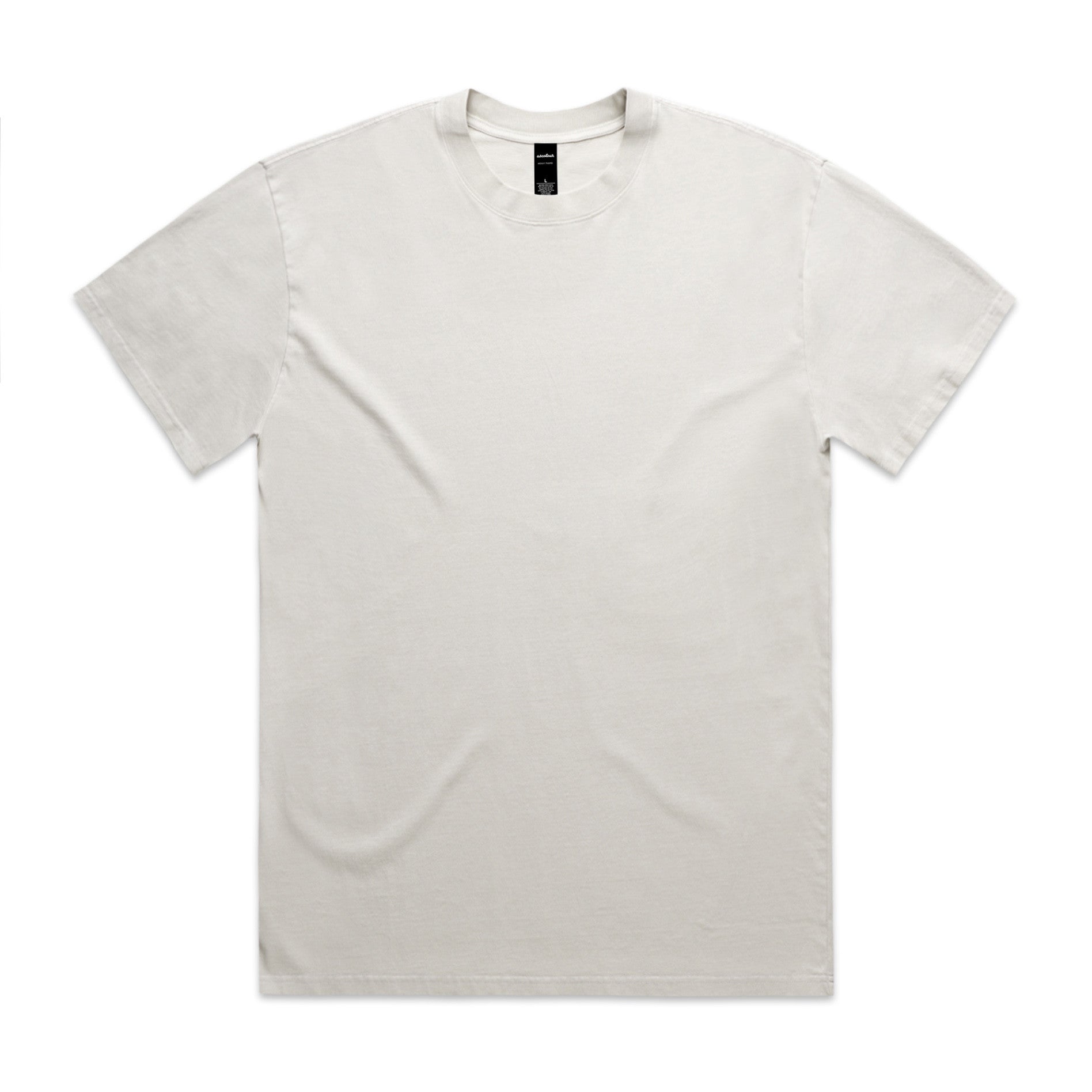 AS Colour Heavy Faded Tee 5082 - Faded Bone Front - Custom Printed - Print Blanc
