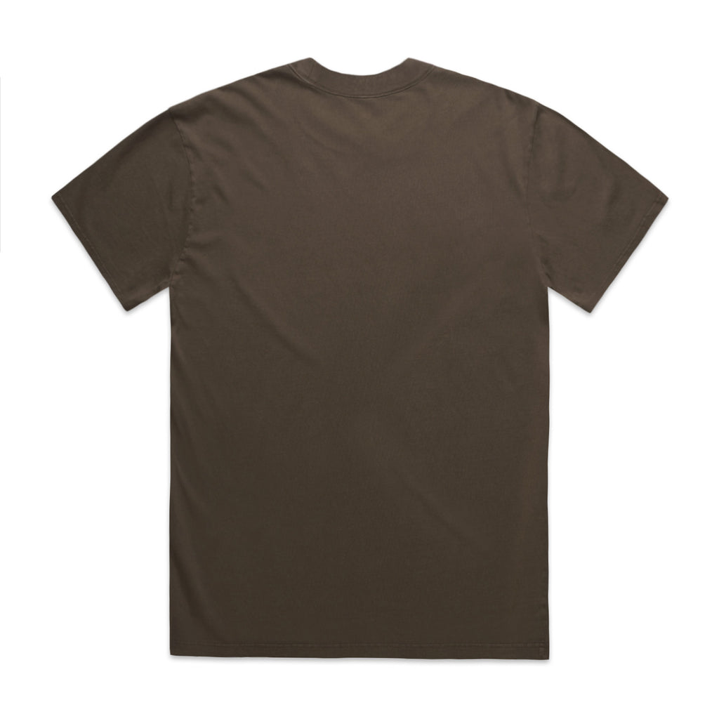 AS Colour Heavy Faded Tee 5082 - Faded Brown Back - Custom Printed - Print Blanc